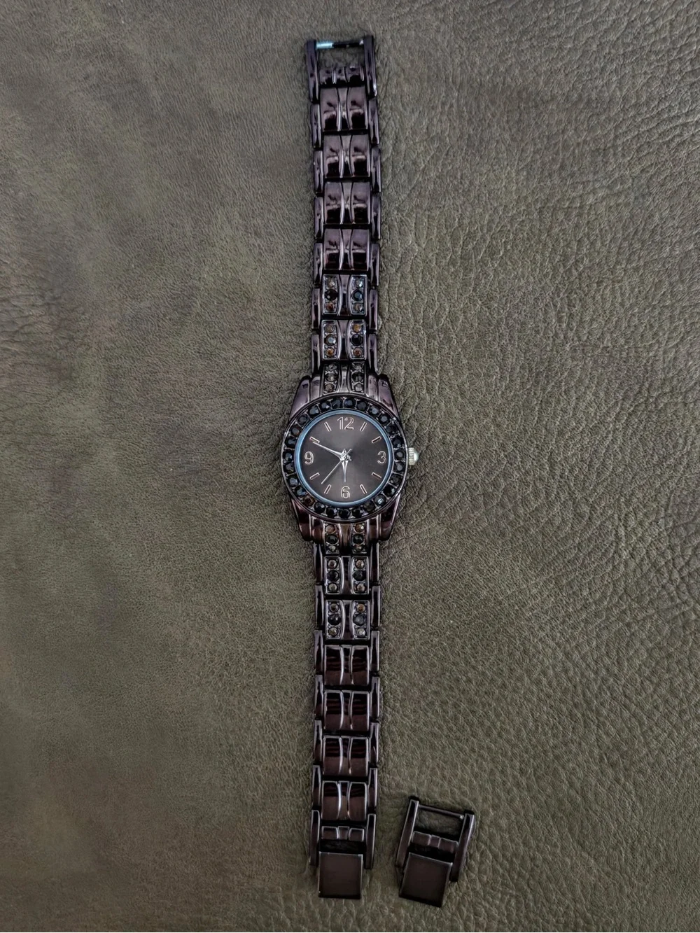 Women's bronze brown Crystal Accent Bracelet Watch - Unbranded